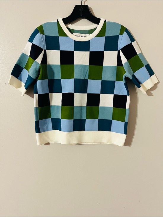 Lela Rose Tops - LELA ROSE Checkered Top Sz S